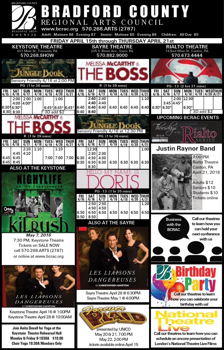 BradCoArts's tweet photo. Movies starting Friday an upcoming events! https://t.co/BZkbKhiLjk