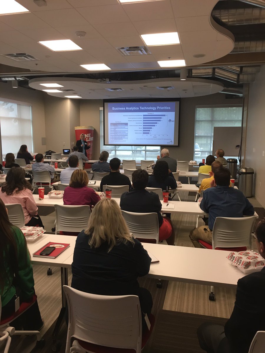 GPUGDFW's tweet photo. Karen Wainwright from @SolverUSA presenting on BI360 Reporting.  #BI360 #MSDYNGP #GPUGDFW https://t.co/m45qfFqj08