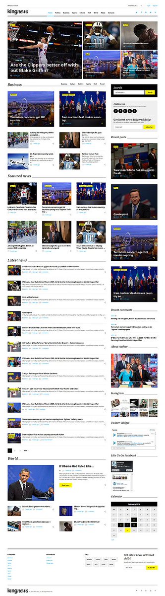 InAModernWorld's tweet photo. KingNews - Magazine, Newspaper and Blog WordPress Theme. #InAModernWorld 👉 https://t.co/cgfMfNWek2 #WordPress https://t.co/W8NuLrE9ZY