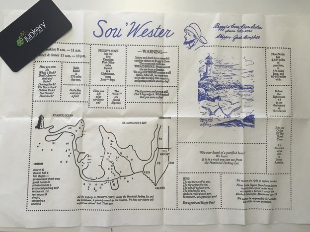 TheArtofJunk's tweet photo. More #cooljunk - a circa 80s we think @VisitPeggysCove Sou'Wester placemat! #halifax #historyinourhands #junkery https://t.co/SOJTau4SlO