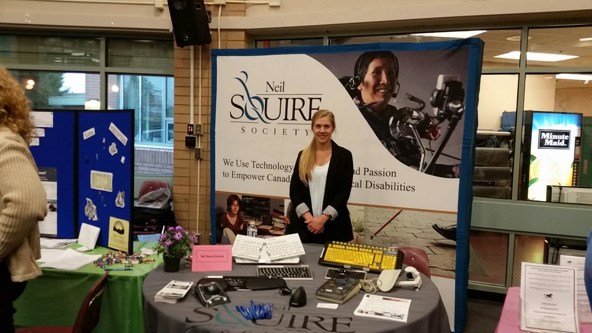 NeilSquireSoc's tweet image. Our Tech@Work Team at the Transition Resource Fair displaying the different kinds of #AssisitveTechnology