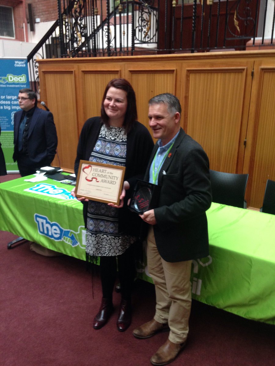 Top evening with the team from <a href="/HSJWigan/">Hop Skip and Jump</a> Lyndsey rewarded for outstanding community work. Super proud of team HSJ!