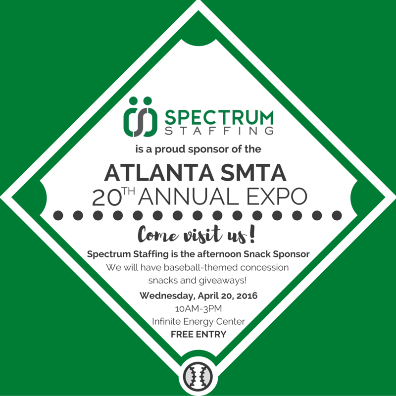 SpectrumStaffs's tweet photo. Visit us at The Atlanta SMTA Expo for afternoon snacks and giveaways! Register here for FREE https://t.co/hlQZsD8cwm https://t.co/39e6K1ewsz