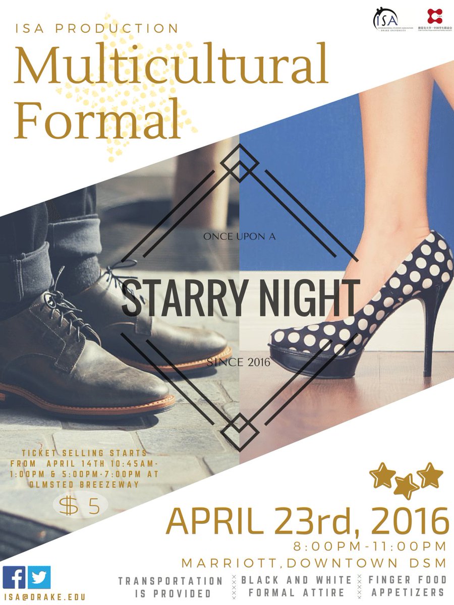 Drake_ISA's tweet image. ISA is proud to announce that our yearly multicultural formal is just a few weeks away! Grab your ticket fast!
