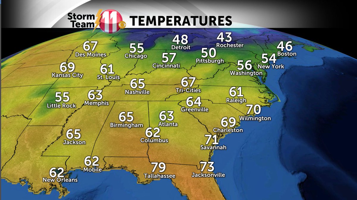 stormteam11's tweet photo. Sunny skies and the warmer temperatures stay with us through the weekend!  We could hit 80 by Monday! https://t.co/PFAgPQNIX9