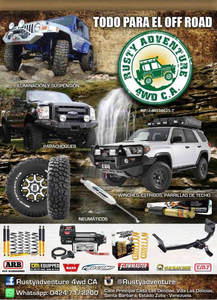 RUTAS_4WD's tweet photo. En Rustyadventure 4WD, C.A. tienen una amplia variedad de accesorios de todas las marcas para tu 4x4 https://t.co/U34eCX5UiE