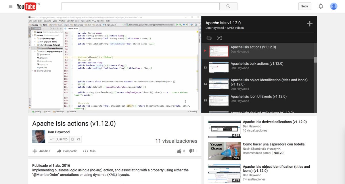 ApacheIsis's tweet image. Real Java Actionable objects with @ApacheIsis. Implement domain Actions easily #LearnToCode
youtube.com/watch?v=dfRZeY…