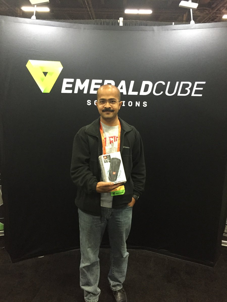 EmeraldCube's tweet photo. Our #Questopoly winner at #C16LV Manish Sathe! Congrats! @JFW https://t.co/sizZYca2ob