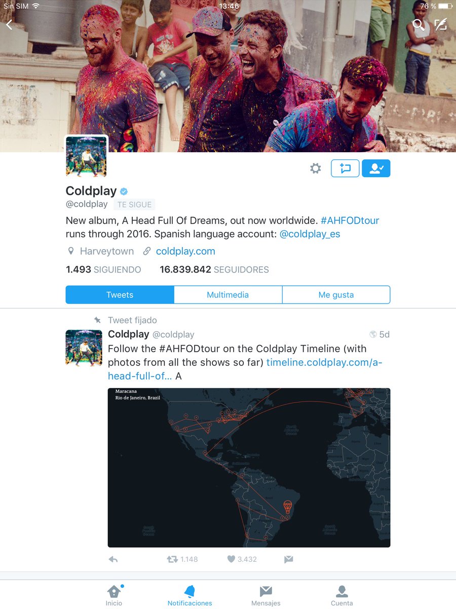 ColdplayEc's tweet photo. Thank you guys for following us😊! We hope to see you in our country in the next tour. #EcuadorIsColdplay @coldplay https://t.co/uj7MrBQlwj