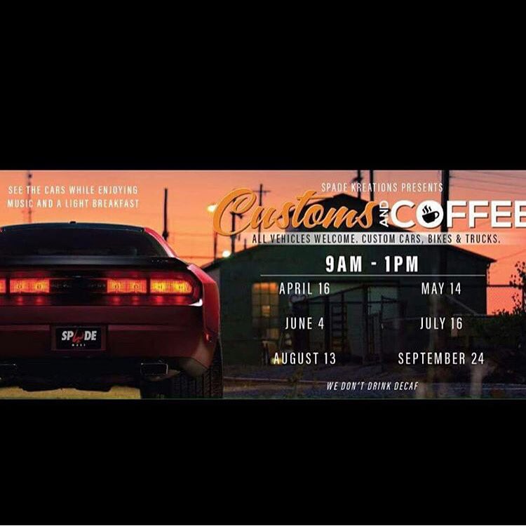 lefevre_amanda's tweet photo. See ya there! #customsandcoffee #carlife #spademade #cars #trucks #jeeps #bikes https://t.co/Vah4kQBlQ4