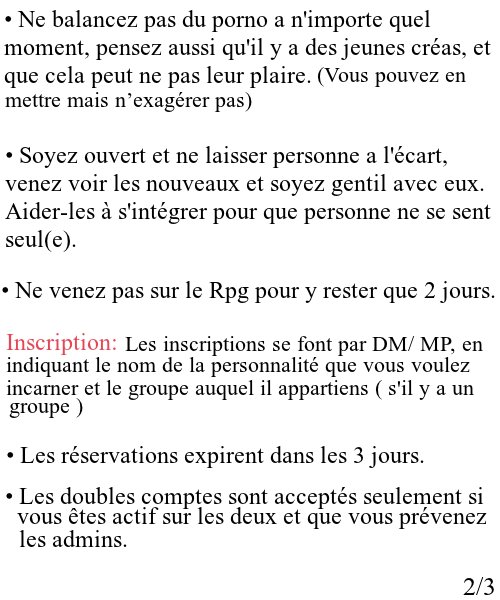 RpgSober's tweet photo. Merci de tout lire avant de vous inscrire ! https://t.co/XOGL15xbiy