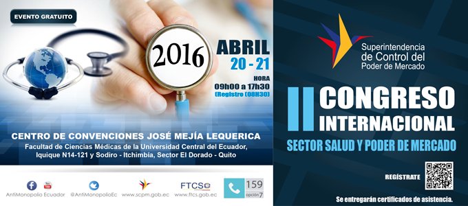 CiudadQuinde's tweet photo. Asiste al Congreso Internacional Sector Salud y Poder de Mercado organizado por @AntiMonopolioEC ¡Pasa la voz! https://t.co/gpw6GA2jYq