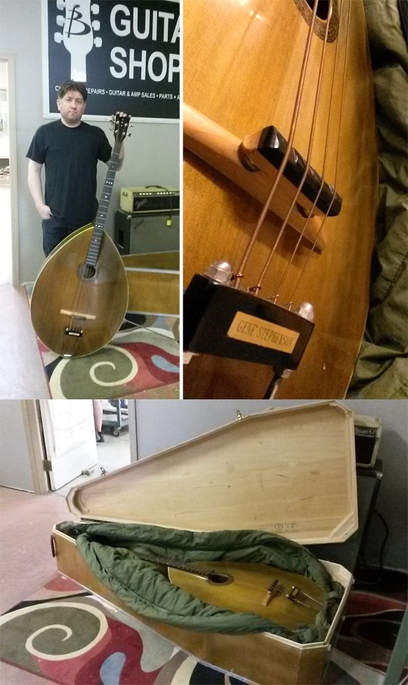 BasoneGuitars's tweet photo. Awesome #Mandocello and #MandoBass handcrafted by Gene Stephenson from Oregon USA, on sale at our shop in #Vancouver https://t.co/iCa1ZU2s9V
