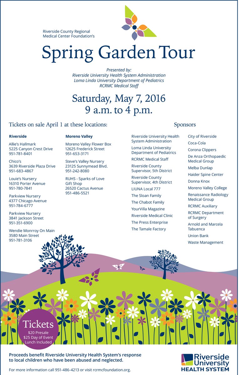RUHSFoundation's tweet photo. Join us for our annual #Spring #Garden Tour. To learn more check out our flyer or go to: https://t.co/urgRMgNMwe https://t.co/pilweGJd5v