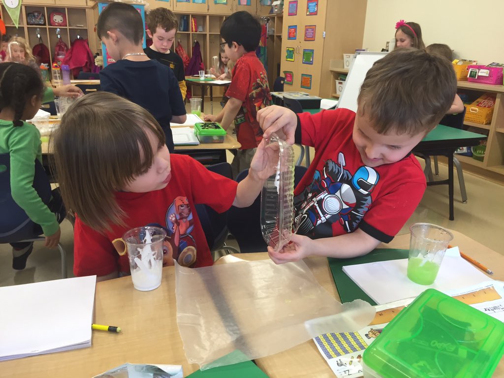 MTEGrade1's tweet photo. Ask your first grader to give examples of liquids that are fluid and viscous! #bscsd #dropraces https://t.co/7VSK4ONdlQ