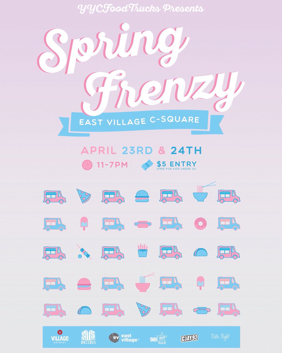 yycfoodtrucks's tweet photo. Contest Alert! Win the VIP #SpringFrenzy16 experience! Free entry with no lines, and lunch on us! Retweet to enter☀️ https://t.co/Co8faAyBSq