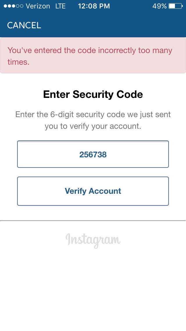 Laurenfarrrrell's tweet image. Please help @Instagram @instagramhelp im entering the correct code but it won&apos;t let me log in