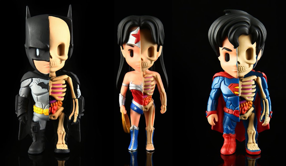 Kidrobot's tweet photo. Releasing TOMORROW on https://t.co/SVzmpfLMJ2 at 9AM MST. XXRay #DCComics Figures by Mighty Jaxx and Jason Freeny. https://t.co/9h1Q16rLsd