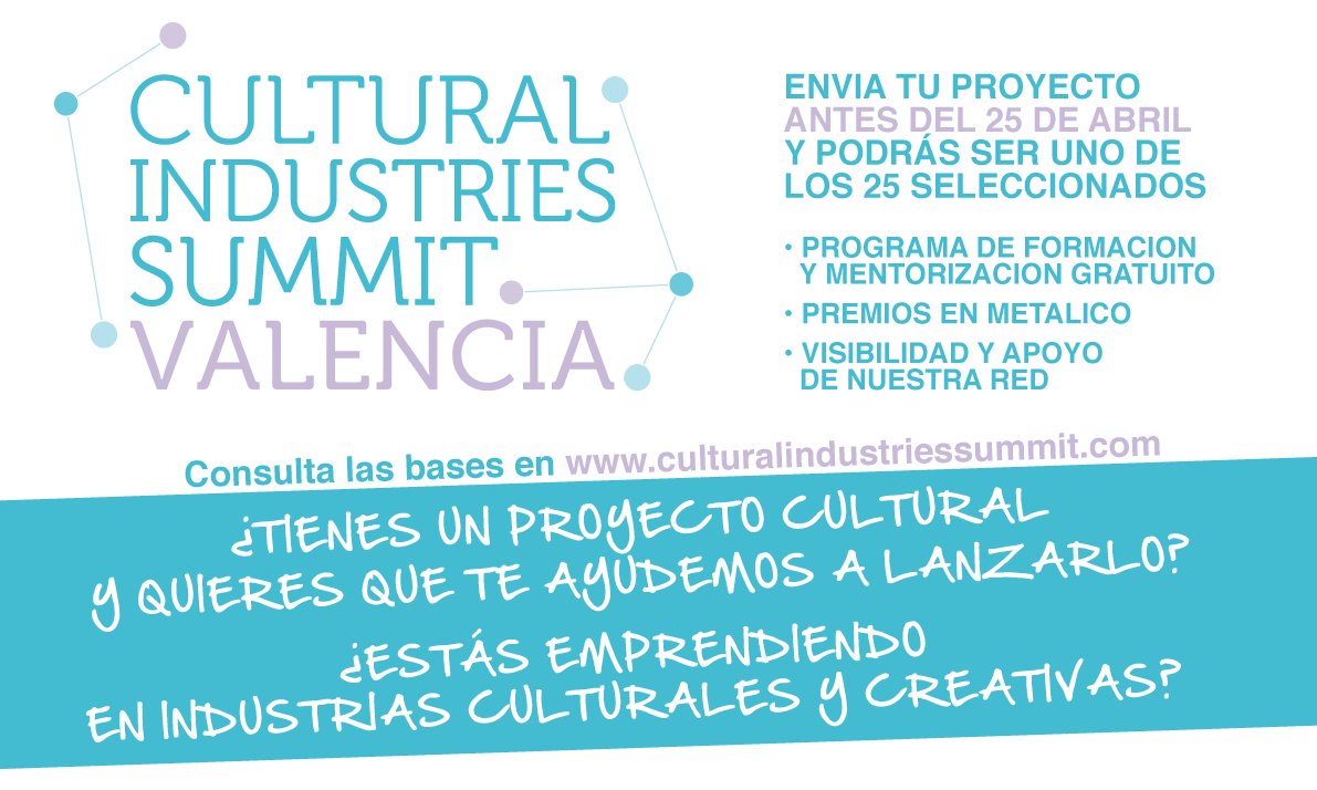 Vas a emprender en cultura ....o necesitas un impulso para tu proyecto , hasta el 25 de abril son bienvenidos