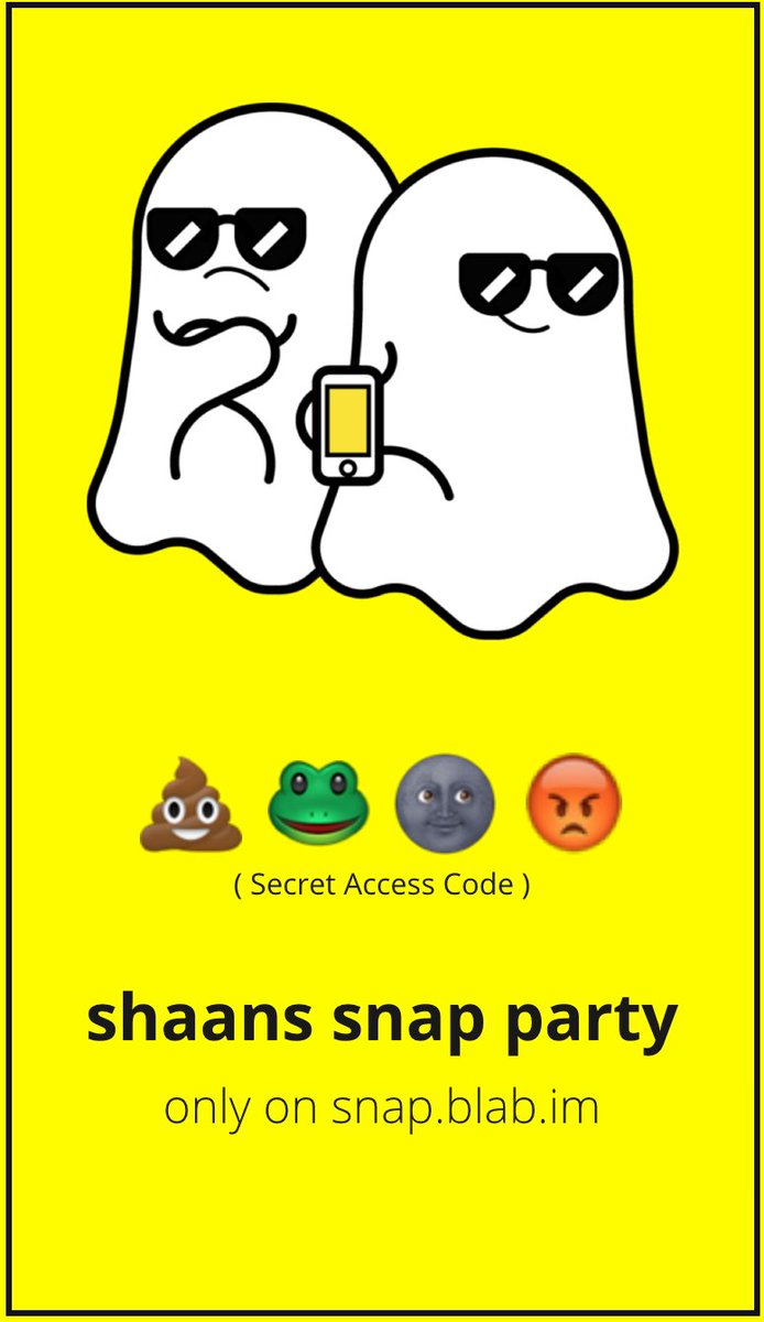 snap.blab.im blabs protected by an emoji password?! Easy to share with your #snapchat crew.