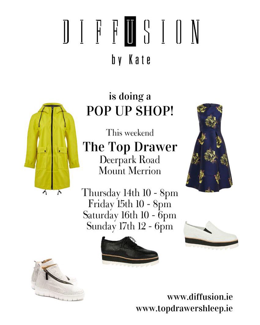 LisaFitzpatrick's tweet photo. This is going to be fab, make sure to pop down and have a look X @diffusionbykate #love #fashion https://t.co/Xa8lKZNwxI