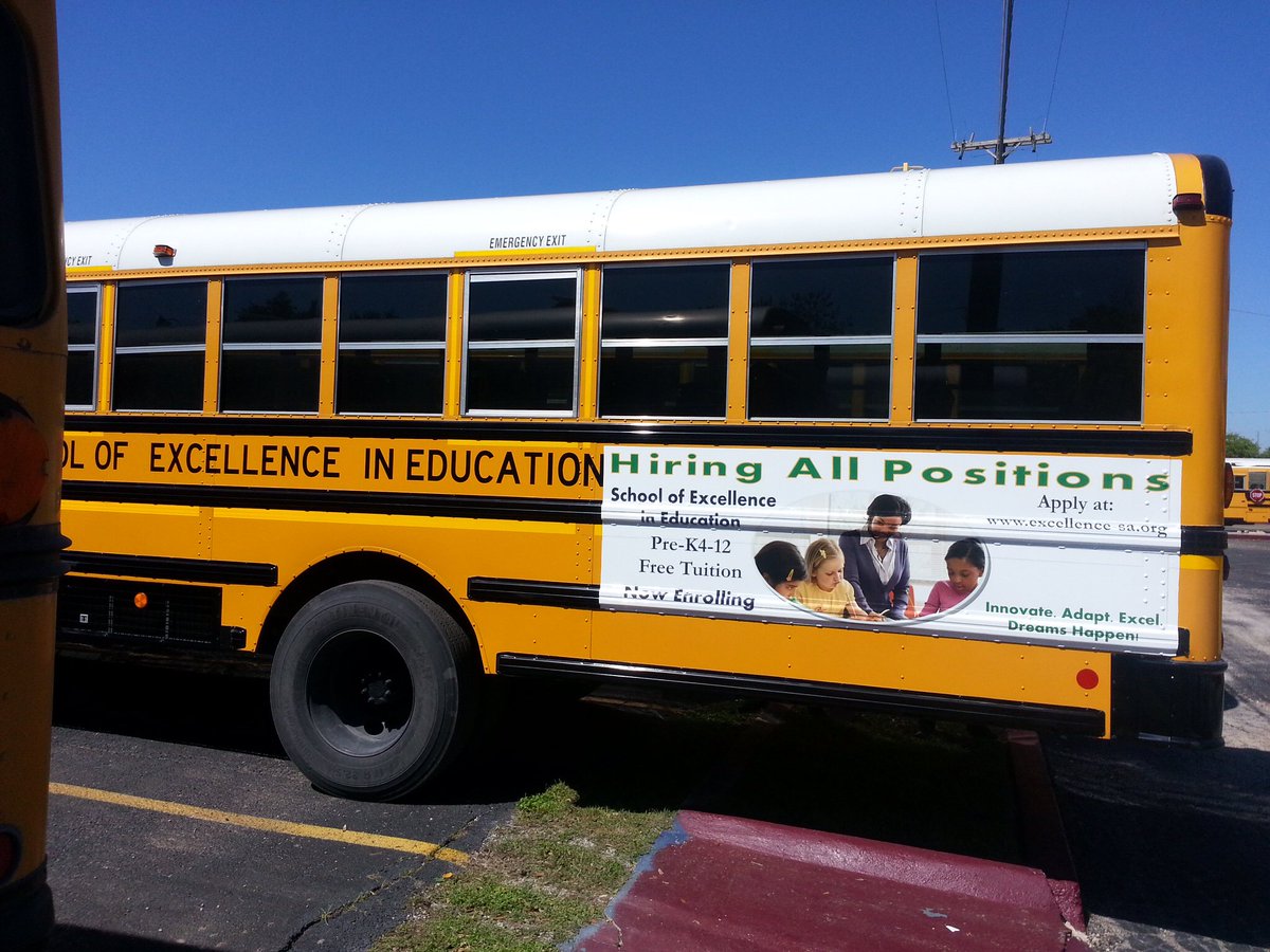 AlliedAdSATX's tweet photo. Busy with buses! #wrap #vehiclewrap #decal #AlliedAd #installation #schoolbus https://t.co/caaj6zz1T3