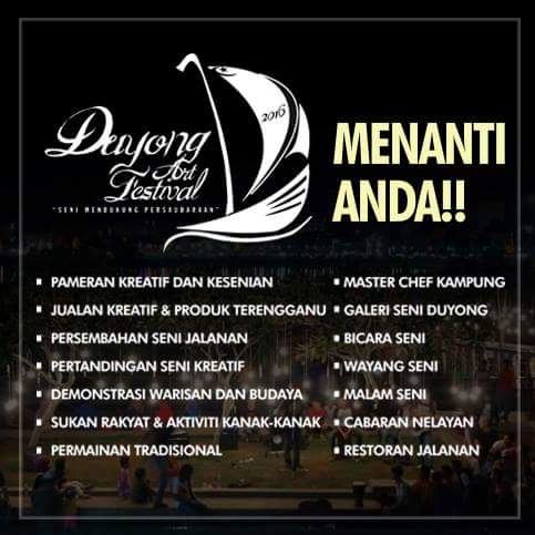nikwafdi's tweet photo. Jom meriahkan Duyong Art Festival  2016 di Perkarangan Jeti Pulau Duyong,
6-7 Mei 2016 
#duyongartfestival https://t.co/ilfyp5LyS6
