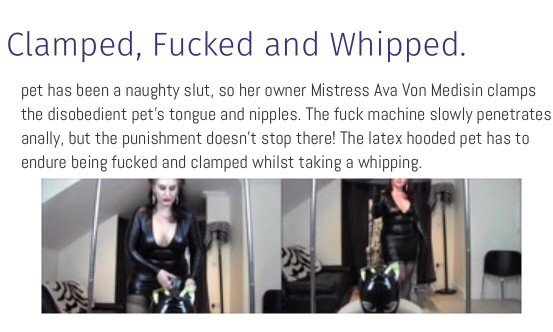 missy_minxXx's tweet photo. #ClipSold
#Sadistically #Clamped #Fucked #Whipped by
#Mistress @AvaVonMedisin @Clipsfatale 
https://t.co/F7hdJWkcnE https://t.co/DnqaiMGu3q