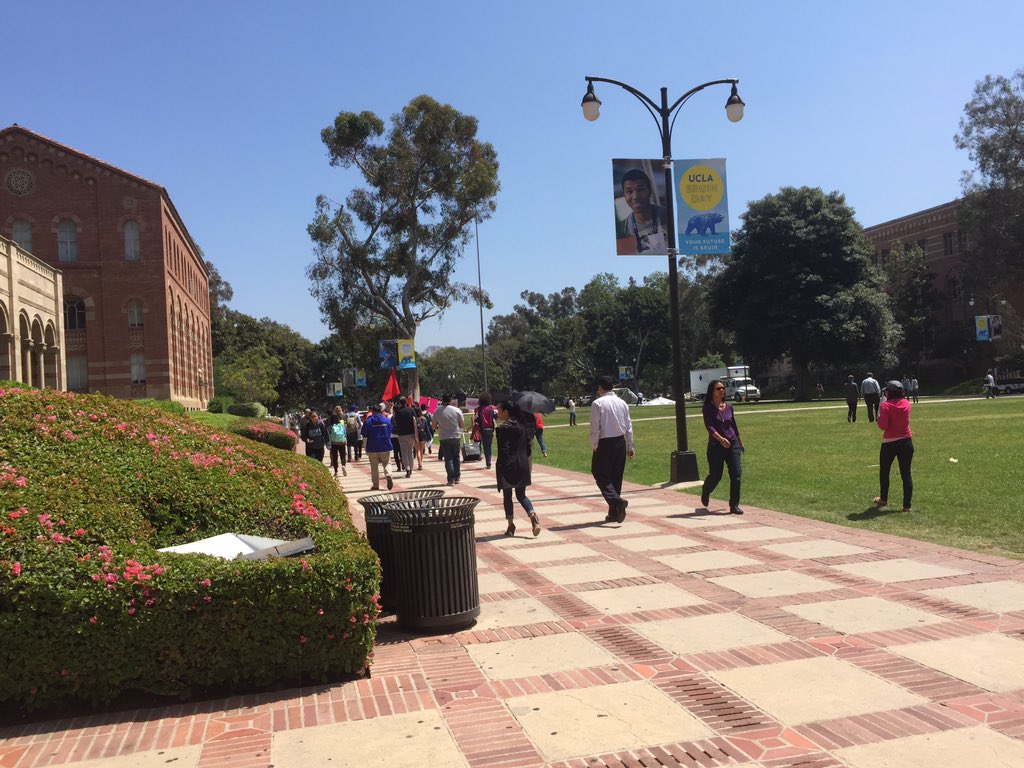 iampangean's tweet photo. #piterberg protest at #UCLA coincides with #FeelTheBern support https://t.co/HzMYzoiiwR