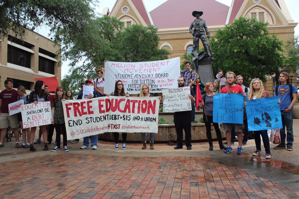 UniversityStar's tweet photo. Students demanded change at #MillionStudentMarch Wednesday. Full story in tomorrow's paper! https://t.co/1cW43FLt1U https://t.co/2qZN9zJcC3