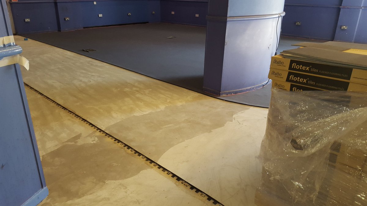 CahillFlooring's tweet photo. @Gradus_World #cliptops @forboflooring @ForboFlooringUK #Flotex installation. #arcade https://t.co/VEWCYJ2Gds