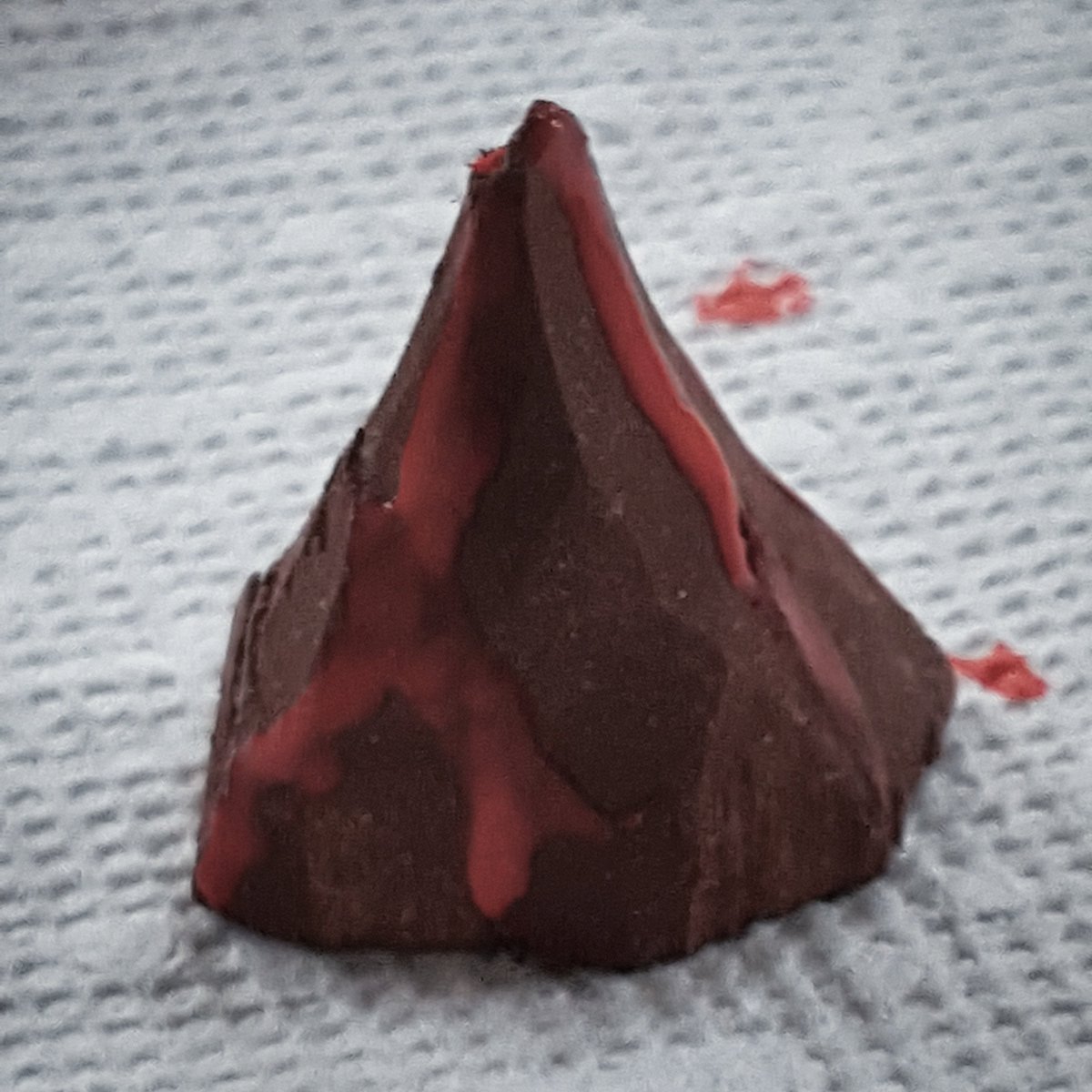 funnytrumpsall's tweet photo. My kiddo whittled me a volcano since he sensed I was "close to erupting" #copingmechanisms #familysupport https://t.co/iR0p82ZjzA