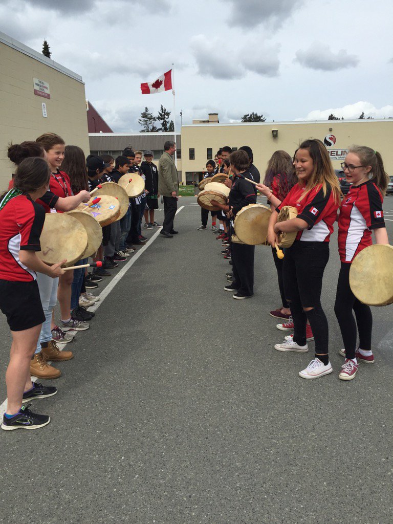 Getting ready for the arrival of Ireland World Rugby 7s #rugby #sd61learn