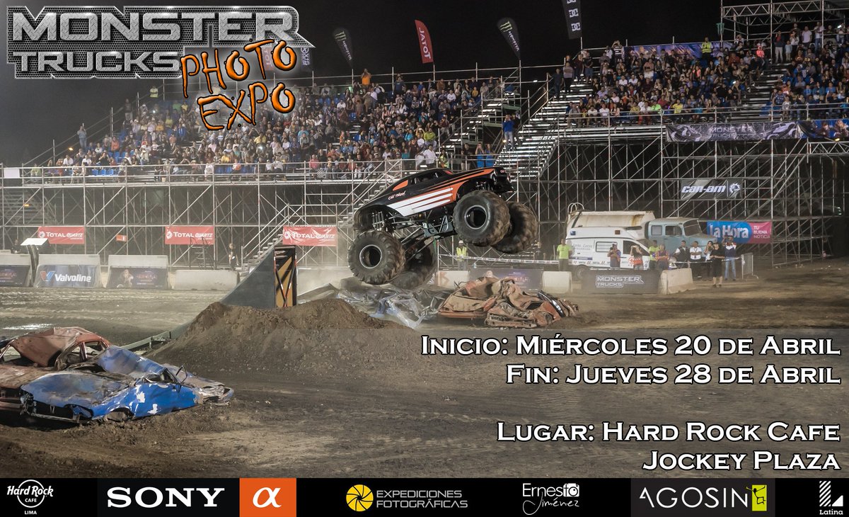 ErnestoJimenex's tweet photo. Listo! No se pierdan mi expo de fotos, desde la próxima semana! Vean los Monster Trucks antes que lleguen a Lima! RT https://t.co/zyxivrKP8R