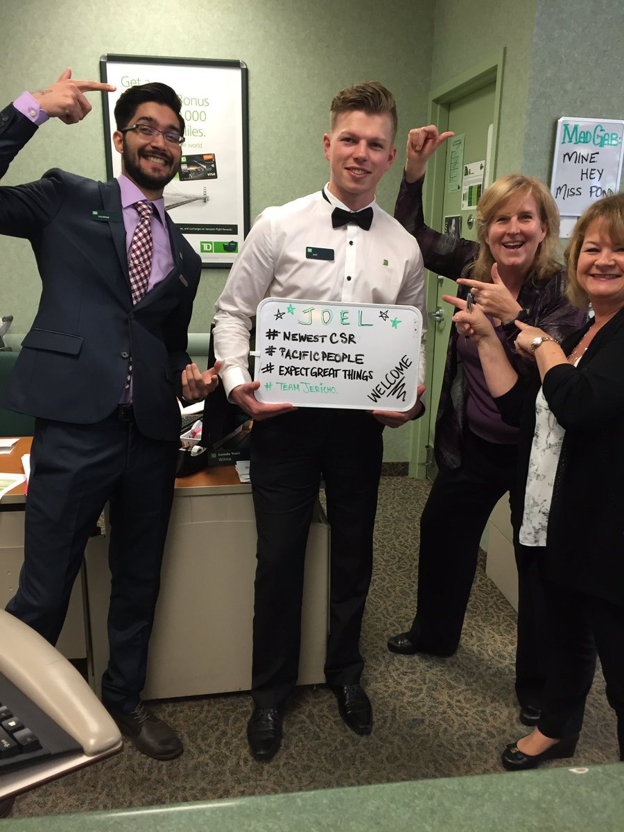 Welcome Joel! #newestCSR #PacificPeople #Expectgreatthings #TeamJericho <a href="/Carinalawtd/">Carina Law</a> @CSirovyak_TD <a href="/lgkivikivi246/">Svitlana Gryshchenko</a>
