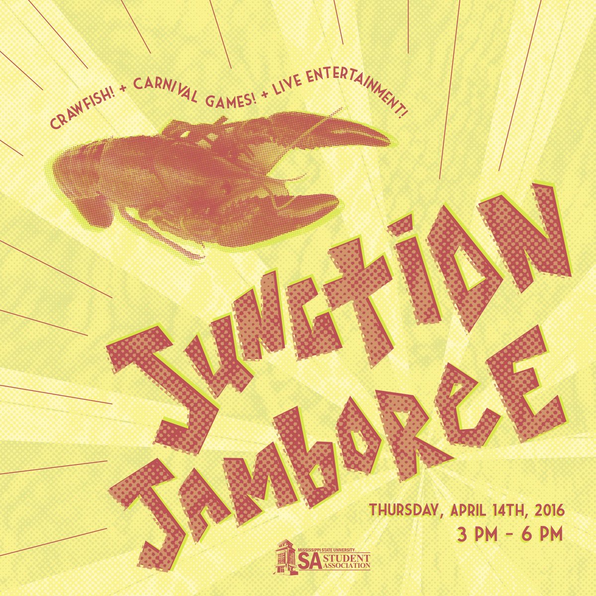 MSU_SA's tweet photo. JUNCTION JAMBOREE TAKES ON THE UNION! Junction Jamboree is in the UNION! You do not want to miss this! https://t.co/TAZCH8Jn7R
