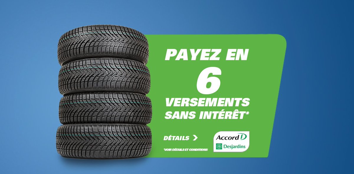 Payez en 6 versements sans intérêt avec Accord D!
Détails: point-s.ca/financement-ac…