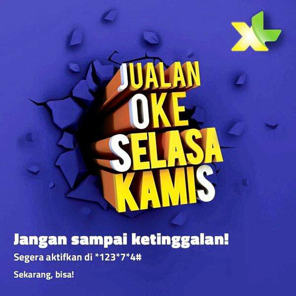 Sudah gak sabar nungguin #JOSS hr ini?  Cek *123*7*4# atau dr MyXL dan dapatkan harga pkt inet spesial dari XL!