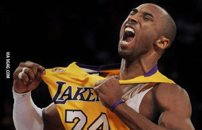 9GAG's tweet photo. Today we say goodbye to a legend. Thank you Kobe Bryant for 20 years of absolute domination! https://t.co/sRK2pYfsxK https://t.co/hNafvQk072