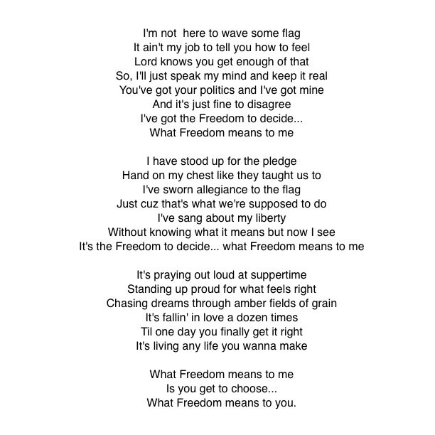 #FREEDOM  My favorite track off my upcoming new album…  “FREEDOM”    wrote this one with my brother <a href="/adamnwood/">Adam Wood</a>
