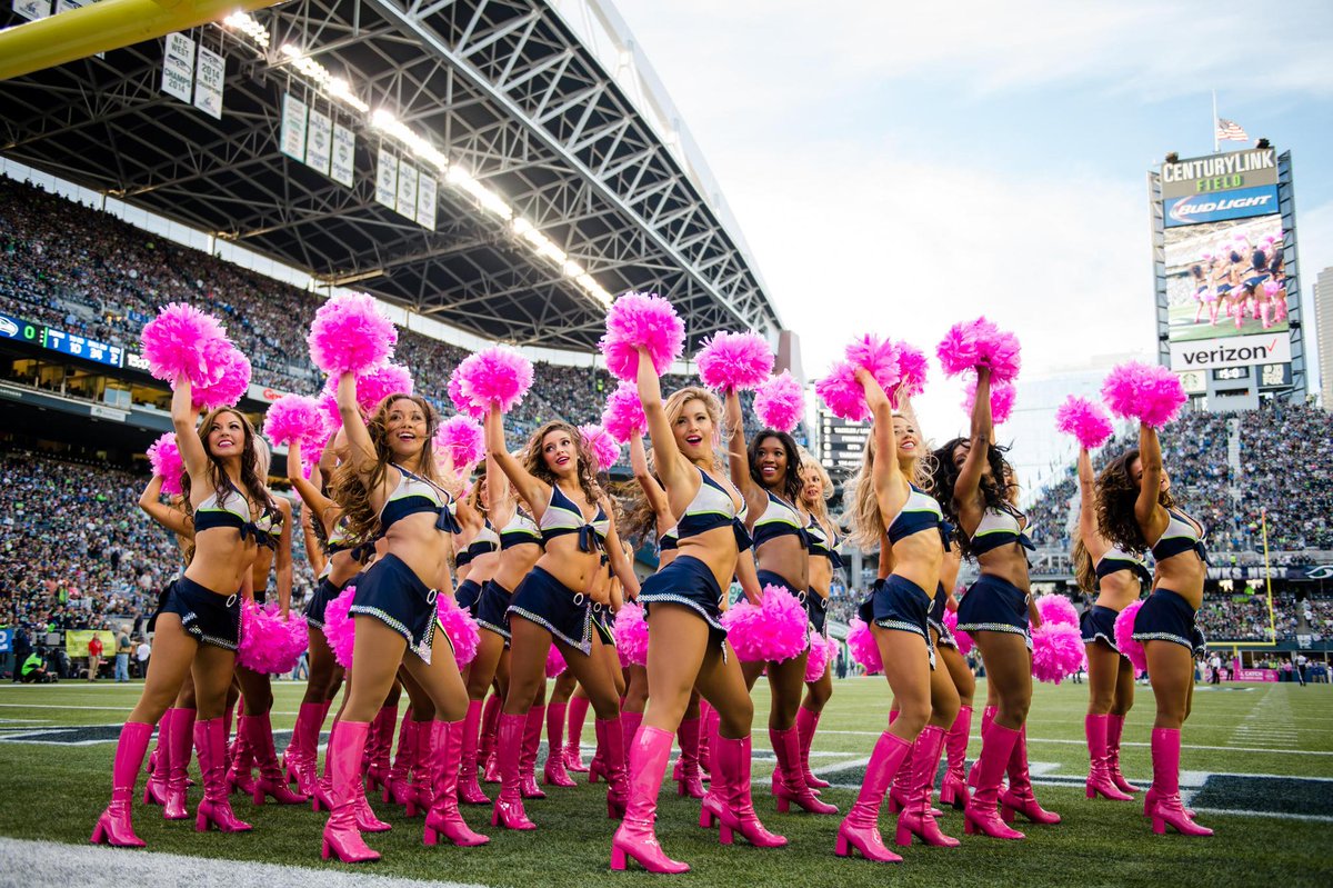 Seahawks's tweet photo. Who's our #WCW? @TheSeaGals of course! 💙💚 https://t.co/alcbDU4w77