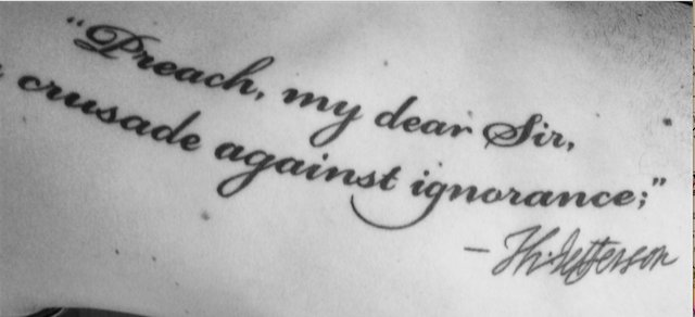 BridgeItGlobal's tweet photo. HBD T.J. - Jefferson2Wythe - 1786 - Words to live by @TeachMonticello @cguadano @Lin_Manuel #tattoo #foundingfather https://t.co/URgutlKfMx