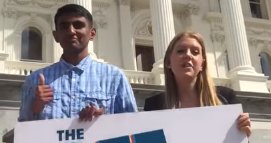 CostaLeann's tweet photo. CA students march into Capitol and meet w/ reps for action on #climate. #GetLoudEntry - https://t.co/lhBv03Jc9l https://t.co/7YgyzWfOcE