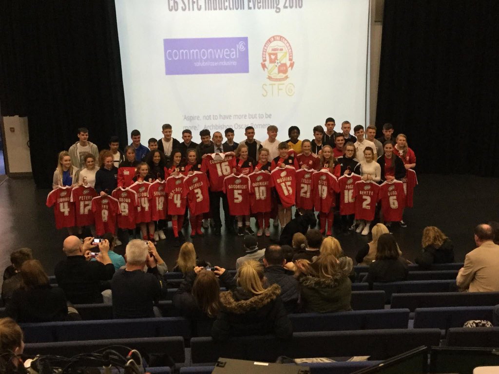 Our 40 new <a href="/Commonweal6/">Commonweal Sixth</a> @STFITC students received their <a href="/Official_STFC/">Swindon Town Football Club</a> match shirts tonight. Proud to be Swindon.