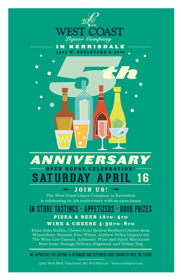 WC_Liquor's tweet photo. It's our 5th Anniversary this weekend and we're having a party! https://t.co/LJlswVBr7F