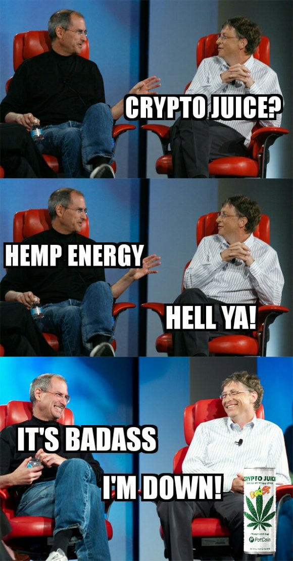 RealBadDan's tweet image. #CryptoJuice is hemp energy! Even the big dogs love this #PotCoin invention! potcoin.com/shop/ #LegalizeHemp