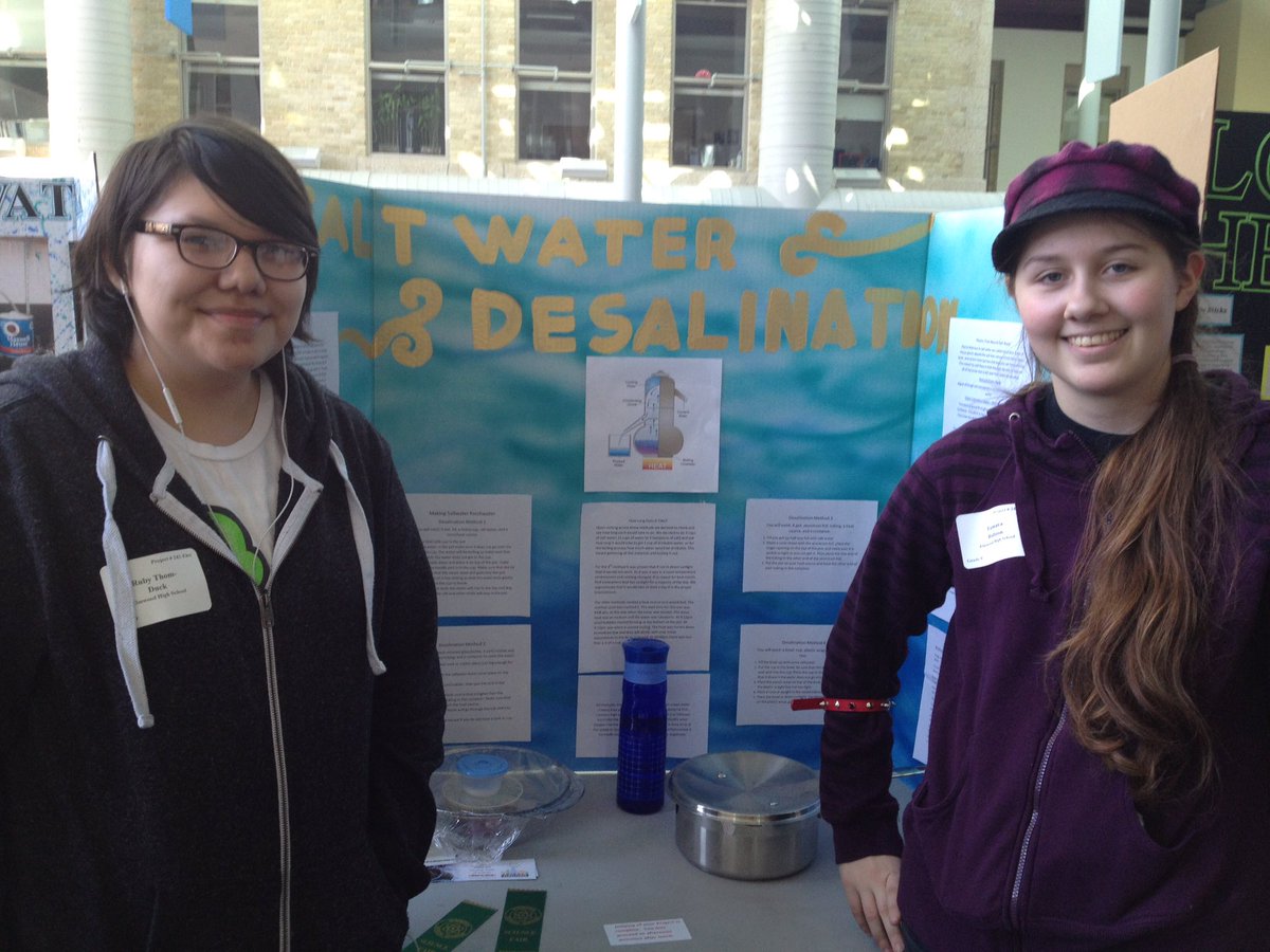 ehsgiants's tweet photo. EHS at #wsdsciencefair Ruby and Tamara and their Salt Water and Desalination project https://t.co/r2uEBvVzhI