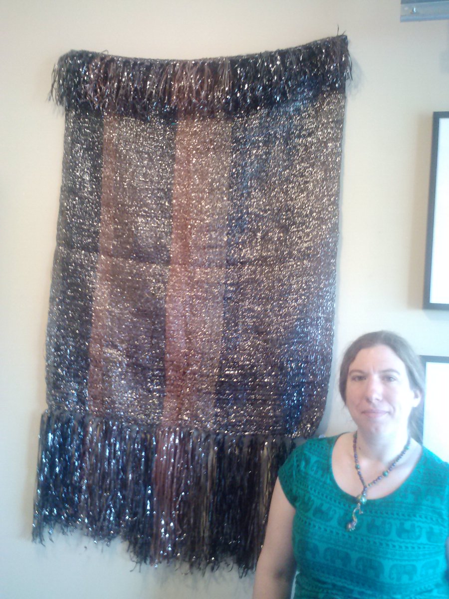 loominousd's tweet photo. #trashywomen#ecoart#WilsonVineyard #recycling #oldschool #videotape #recreative #weaving https://t.co/6CjFSDzgub