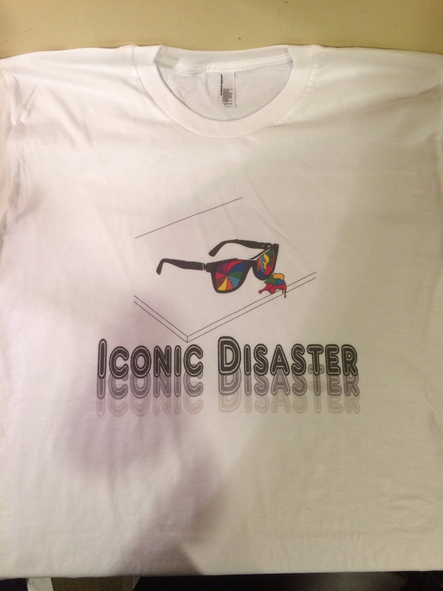 Iconic_Disaster's tweet image. White glasses t-shirt $20