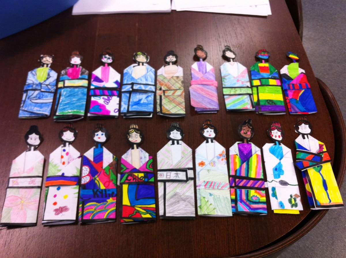 MsBarringtonCG's tweet image. Learned about kimonos and had fun designing our own @TimberleaSchool @FMPSD #multiculturalweek #whytimberlearocks